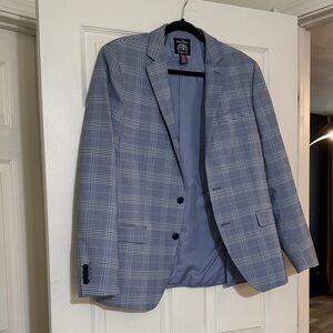 Classic blue Checkered Men's Blazer
